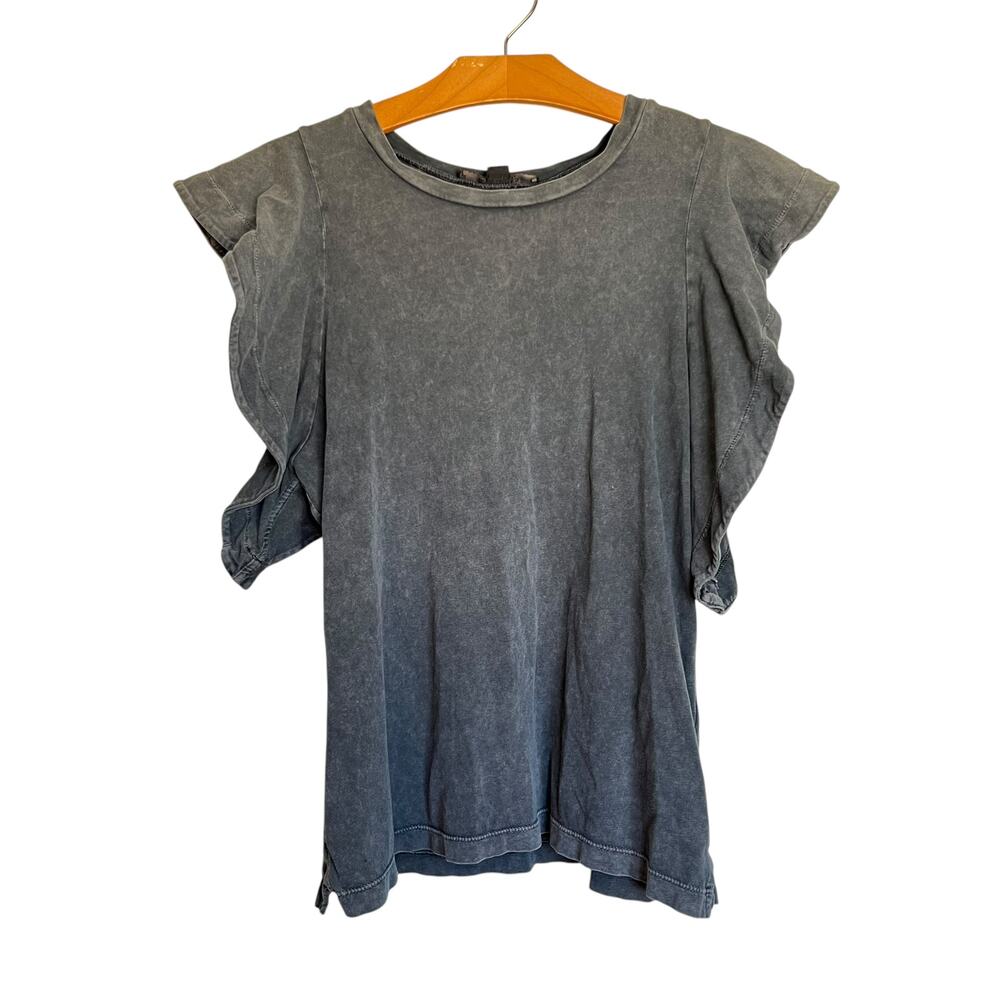 Allsaints Lara Ruffle Cami Flutter Sleeve T-Shirt… - image 1